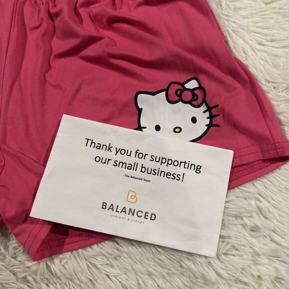 Hello Kitty womens NWT pink sleep shorts soft stretch graphic print M - Picture 7 of 7